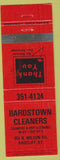 Matchbook Cover - Bardstown Cleaners Radcliff KY red