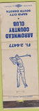 Matchbook Cover - Arrowhead Country Club Rapid City SD WORN