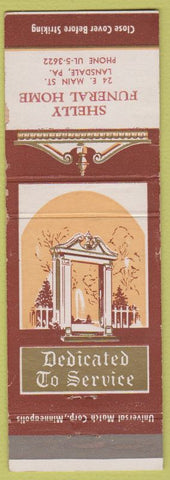 Matchbook Cover - Shelly Funeral Home Lansdale PA
