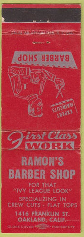 Matchbook Cover - Ramon's Barber Shop Oakland CA WEAR