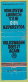 Matchbook Cover - Volkswagen Cars WEAR