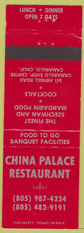 Matchbook Cover - China Palace Restaurant Camarillo CA