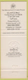 Matchbook Cover - Western South Coast Plaza Costa Mesa CA