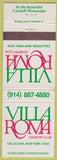 Matchbook Cover - Villa Roma Country Club Callicoon NY