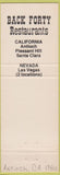 Matchbook Cover - Back Forty Texas BBQ Las Vegas Antioch CA Santa Clara