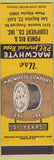 Matchbook Cover - Macwhyte Wire Rope Power Rig Los Angeles CA