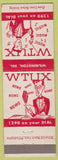 Matchbook Cover - WTUX Radio 1290 Wilmington DE