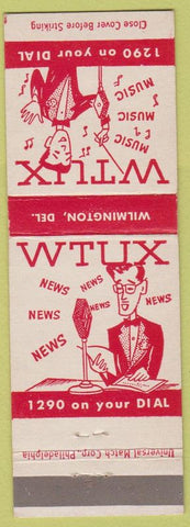 Matchbook Cover - WTUX Radio 1290 Wilmington DE