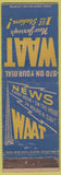 Matchbook Cover - WAAT Radio New Jersey WORN