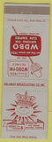 Matchbook Cover - WDBO Radio Orlando FL