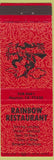 Matchbook Cover - Rainbow Restaurant Dayton TX