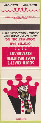 Matchbook Cover - Crown House Laguna Niguel CA