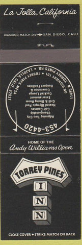 Matchbook Cover - Torrey Pines Inn La Jolla CA