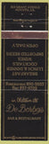 Matchbook Cover - De Borba's Restaurant Novato CA