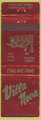 Matchbook Cover - Villa Nova Newport Beach CA