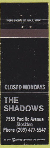 Matchbook Cover - The Shadows Stockton CA