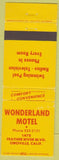 Matchbook Cover - Wonderland Motel Oroville CA