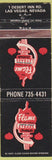 Matchbook Cover - Flame Stea House Las Vegas NV