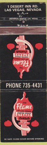 Matchbook Cover - Flame Stea House Las Vegas NV