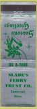 Matchbook Cover - Slade's Ferry Trust Somerrset MA Christmas