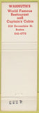 Matchbook Cover - Warmuth's Restaurant Boston MA Christmas