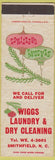 Matchbook Cover - Wiggs Laundry Dry Cleaning Smithfield NC Christmas