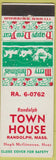 Matchbook Cover - Town House Randolph MA Christmas
