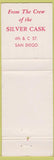Matchbook Cover - Silver Cask San Diego CA Christmas