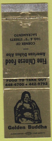 Matchbook Cover - Golden Buddha Chinse Food Sacramento CA