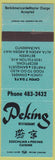Matchbook Cover - Peking Restaurant Chinese Sacramento CA teal