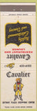 Matchbook Cover - Cavalier Restaurant Colorado Springs CO