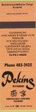 Matchbook Cover - Peking Restaurant Chinese Sacramento CA orange