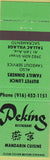 Matchbook Cover - Peking Restaurant Chinese Sacramento CA green
