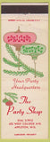 Matchbook Cover - The Party Shop Appleton WI Christmas WEAR