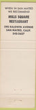 Matchbook Cover - Coffee Plus Menlo Park CA