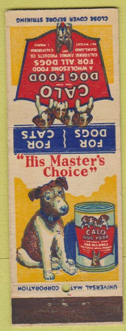 Matchbook Cover - Calo Dog Food Samoyede