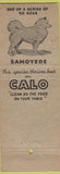 Matchbook Cover - Calo Dog Food Samoyede