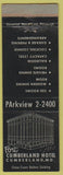 Matchbook Cover - Fort Cumberland Hotel Cumberland MD