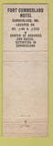 Matchbook Cover - Fort Cumberland Hotel Cumberland MD
