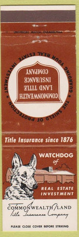 Matchbook Cover - Commonwealth Land Title Insurance