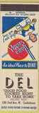 Matchbook Cover - The Del Restaurant girlie Saskatoon SK
