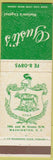 Matchbook Cover - Gusti's Washington DC