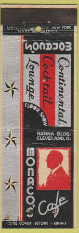 Matchbook Cover - Monaco's Cafe Cleveland OH