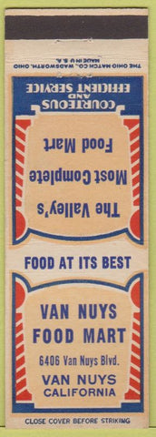 Matchbook Cover - Van Nuys Food Mart Grocery CA