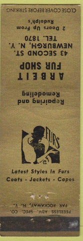 Matchbook Cover - Arbeit Fur Shp Newburgh NY girlie