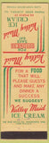 Matchbook Cover - Valley Maid Ice Cream Aurora IL