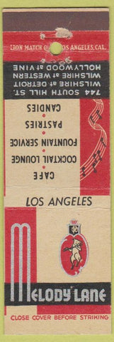 Matchbook Cover - Melody Lane Hollywood CA