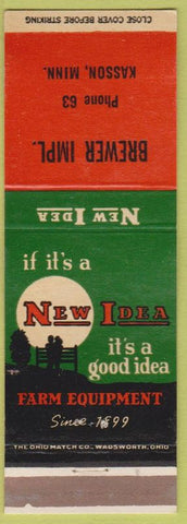 Matchbook Cover - New Idea Tractors Brewer Kasson MN