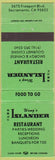 Matchbook Cover - Wong's Islander Restaurant Sacramento CA green