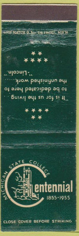 Matchbook Cover - Michigan State College 1955 WEAR